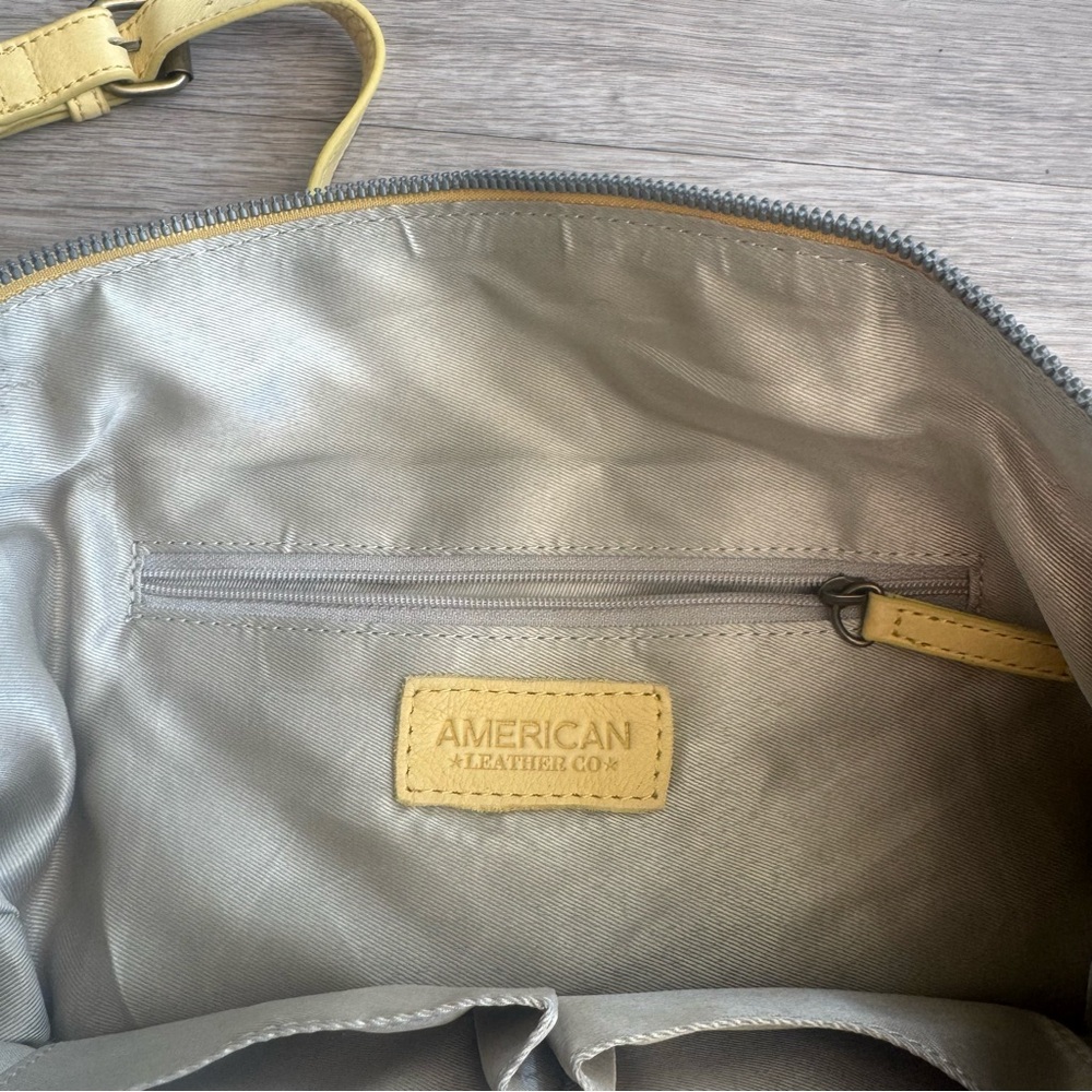American Leather Co. Butter Yellow Leather Multiway Handbag - Picture 7 of 9